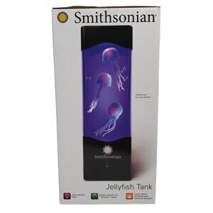 Smithsonian Jellyfish Aquarium LED Tank Toy Desk Decor w/ 3 Jellyfish